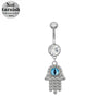 Navel Ring Titanium Alloy Heart Shape Unisex Piercing Jewelry