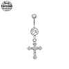 Navel Ring Titanium Alloy Heart Shape Unisex Piercing Jewelry