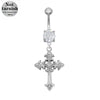Navel Ring Titanium Alloy Heart Shape Unisex Piercing Jewelry
