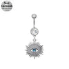 Navel Ring Titanium Alloy Heart Shape Unisex Piercing Jewelry