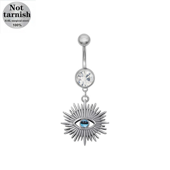 Navel Ring Titanium Alloy Heart Shape Unisex Piercing Jewelry