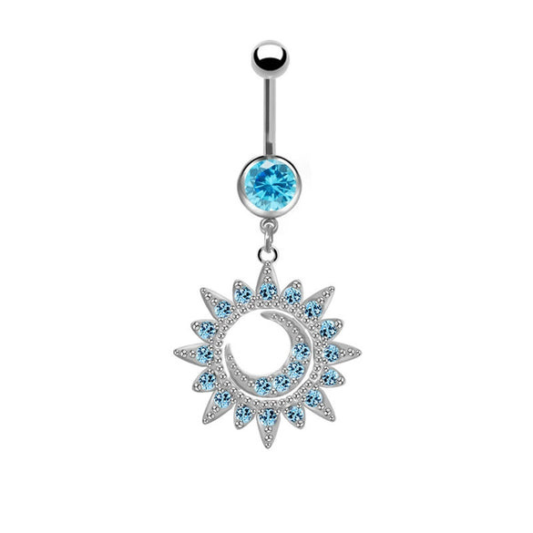 Navel Ring Zinc Alloy Heart Style Unisex Jewelry