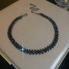 Neck Chain Choker Collar Metal Alloy Inlaid Zircon Geometric Style Women's