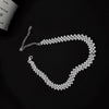 Neck Chain Choker Collar Metal Alloy Inlaid Zircon Geometric Style Women's