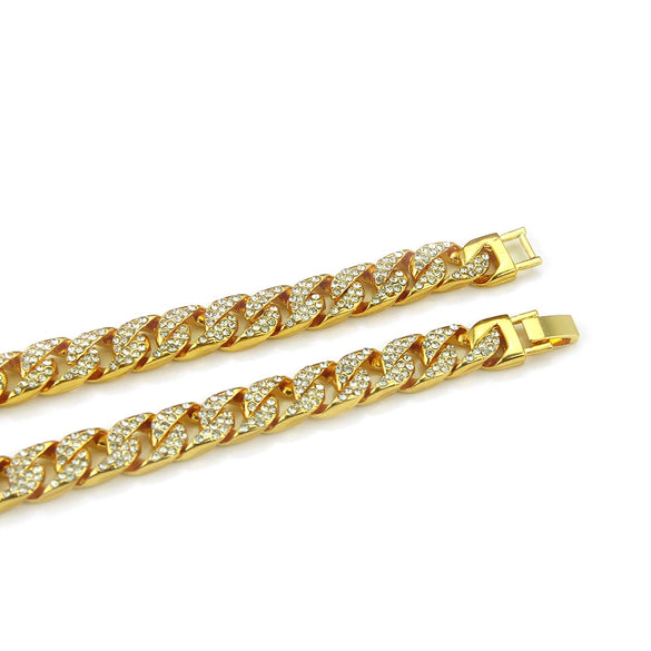 Necklace Accessories Alloy Snake Bone Chain Hiphop Diamondencrusted Geometric Design