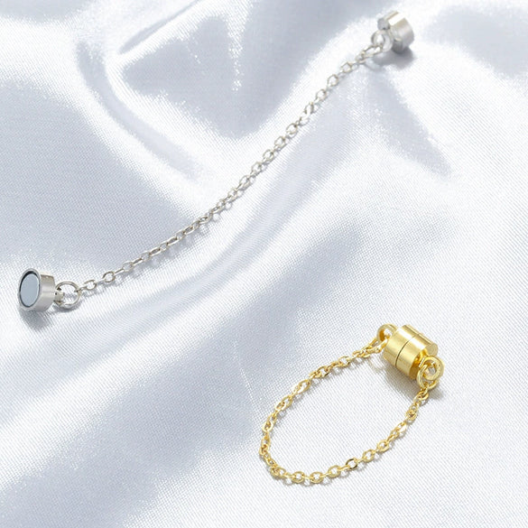 Necklace Accessories Copper Electroplated Safety Chain Magnet Buckle Pearl