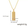 Necklace Accessories Copper Rectangular Geometric Letter Inlaid Zircon Electroplated