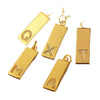 Necklace Accessories Copper Rectangular Geometric Letter Inlaid Zircon Electroplated