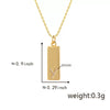 Necklace Accessories Copper Rectangular Geometric Letter Inlaid Zircon Electroplated