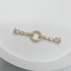Necklace Accessories Silver Inlaid Zirconium Petal Bow Connecting Buckle