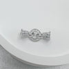 Necklace Accessories Silver Inlaid Zirconium Petal Bow Connecting Buckle