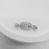 Necklace Accessories Silver Inlaid Zirconium Petal Bow Connecting Buckle