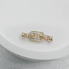 Necklace Accessories Silver Inlaid Zirconium Petal Bow Connecting Buckle