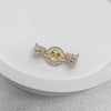 Necklace Accessories Silver Inlaid Zirconium Petal Bow Connecting Buckle