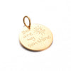Necklace Accessories Stainless Steel Round Pendant With English Sun Element Electroplating Treatment