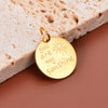 Necklace Accessories Stainless Steel Round Pendant With English Sun Element Electroplating Treatment