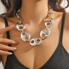 Necklace Acrylic Plastic Resin Geometric Punk Exaggerated Hiphop Electroplating Clavicle Chain