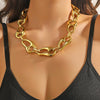 Necklace Acrylic Plastic Resin Geometric Punk Exaggerated Hiphop Electroplating Clavicle Chain