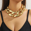 Necklace Acrylic Plastic Resin Geometric Punk Exaggerated Hiphop Electroplating Clavicle Chain
