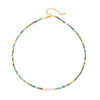 Necklace African Turquoise Freshwater Pearl Stainless Steel Geometric Handmade Light Luxury