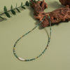 Necklace African Turquoise Freshwater Pearl Stainless Steel Geometric Handmade Light Luxury