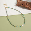 Necklace African Turquoise Freshwater Pearl Stainless Steel Geometric Handmade Light Luxury