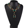 Necklace Alloy Artificial Crystal Diamond Geometric Water Wave Chain Women's