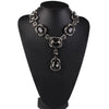 Necklace Alloy Artificial Crystal Diamond Geometric Water Wave Chain Women's
