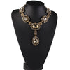 Necklace Alloy Artificial Crystal Diamond Geometric Water Wave Chain Women's