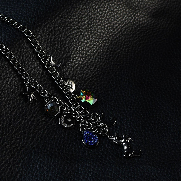Necklace Alloy Constellation Inlaid Crystal Creative Popular Style