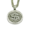 Necklace Alloy Diamondencrusted Letter Number Text Geometric Personality Cuban Chain Pendant For Men