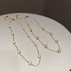 Necklace Alloy Freshwater Pearl Geometric Ball Chain Gold Electroplated