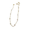 Necklace Alloy Freshwater Pearl Geometric Ball Chain Gold Electroplated