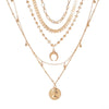Necklace Alloy Geometric Goldplated Moon God Pendant Fish Chain Cross Chain Electroplating Style