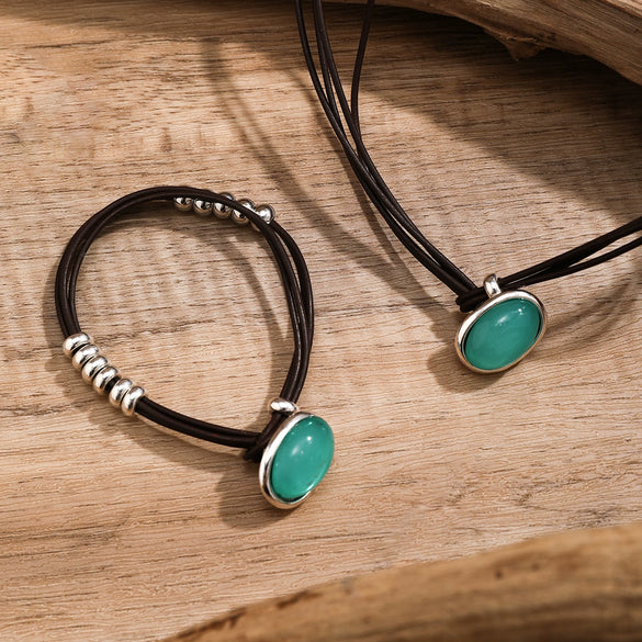 Necklace Alloy Geometric Handmade Korean Velvet