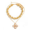 Necklace Alloy Geometric Imitation Pearl Electroplating Punk Exaggerate Style