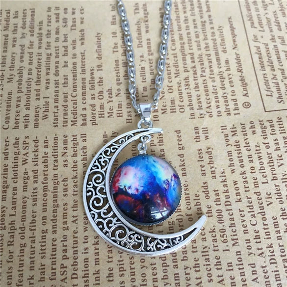 Necklace Alloy Geometric Starry Sky Moon Handmade Fashion