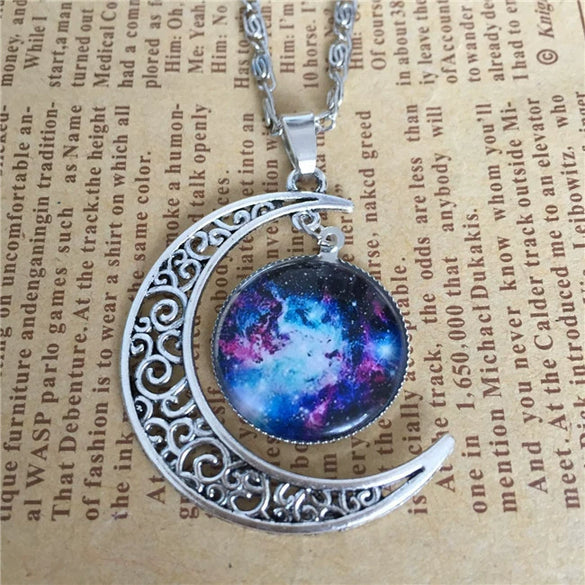 Necklace Alloy Geometric Starry Sky Moon Handmade Fashion