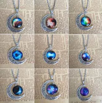 Necklace Alloy Geometric Starry Sky Moon Handmade Fashion