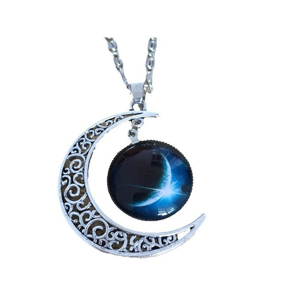 Necklace Alloy Geometric Starry Sky Moon Handmade Fashion