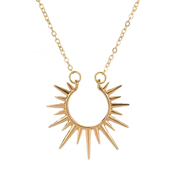 Necklace Alloy Geometric U Shaped Horseshoe Electroplating Cold Style Metal Clavicle Chain
