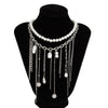 Necklace Alloy Heartshaped Pendant Clavicle Chain Cream Sweet Style Electroplating For Women