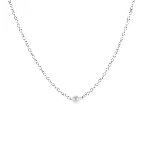 Necklace Alloy Imitation Pearl Cartoon Geometric Water Wave Chain Electroplating