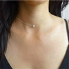 Necklace Alloy Imitation Pearl Cartoon Geometric Water Wave Chain Electroplating