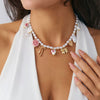 Necklace Alloy Imitation Pearl Shell Piece Heart Star Geometric Electroplating