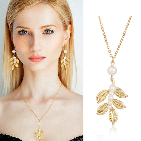Necklace Alloy Iron Leaf Geometric Plant Flowers Electroplating Ochain
