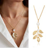 Necklace Alloy Iron Leaf Geometric Plant Flowers Electroplating Ochain