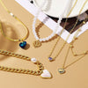 Necklace Alloy Pearl Heartshaped Electroplating Women's