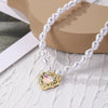 Necklace Alloy Pearl Heartshaped Electroplating Women's