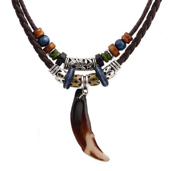 Necklace Alloy Retro Geometric Electroplating Women's Doublelayer Winding Choker Clavicle Chain